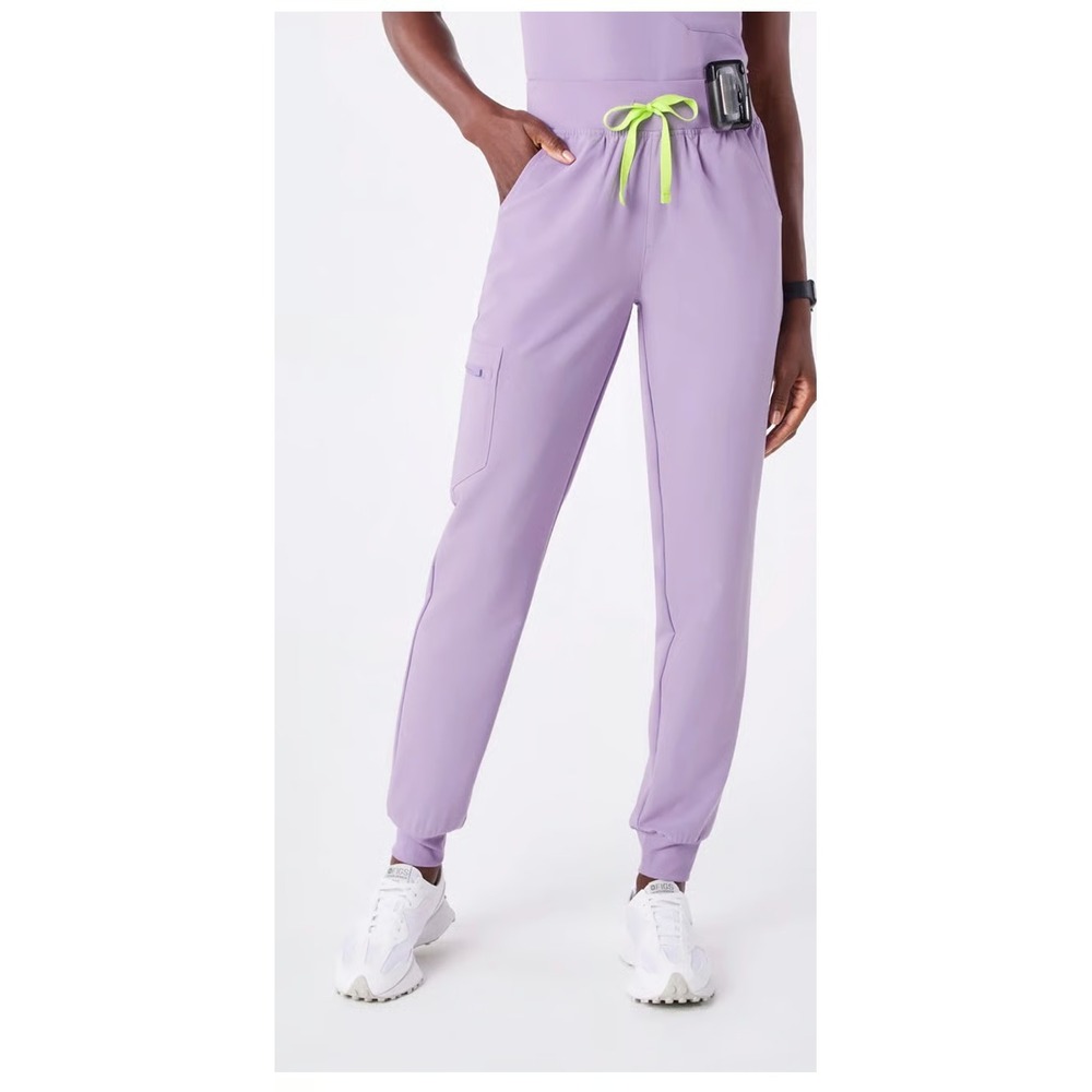 NWT Figs 3XLP Lavender Zamora Jogger Scrub Stretch Waist Drawstring Pants Bottom